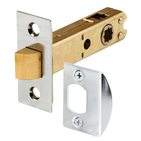 PRIME-LINE Passage Door Latch, 9/32 in. and 1/4 in. Square Drive, Steel, Chrome E 2440